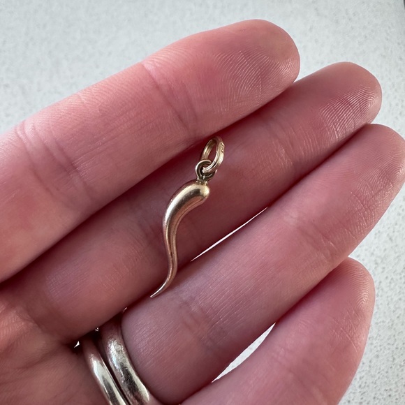 Italian horn solid gold pendant - Picture 4 of 4